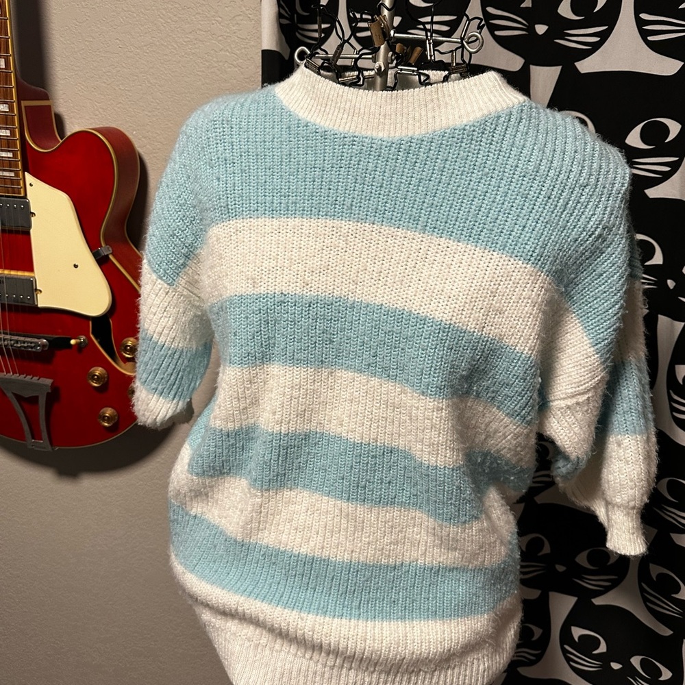 Vintage 80s short sleeve sweater